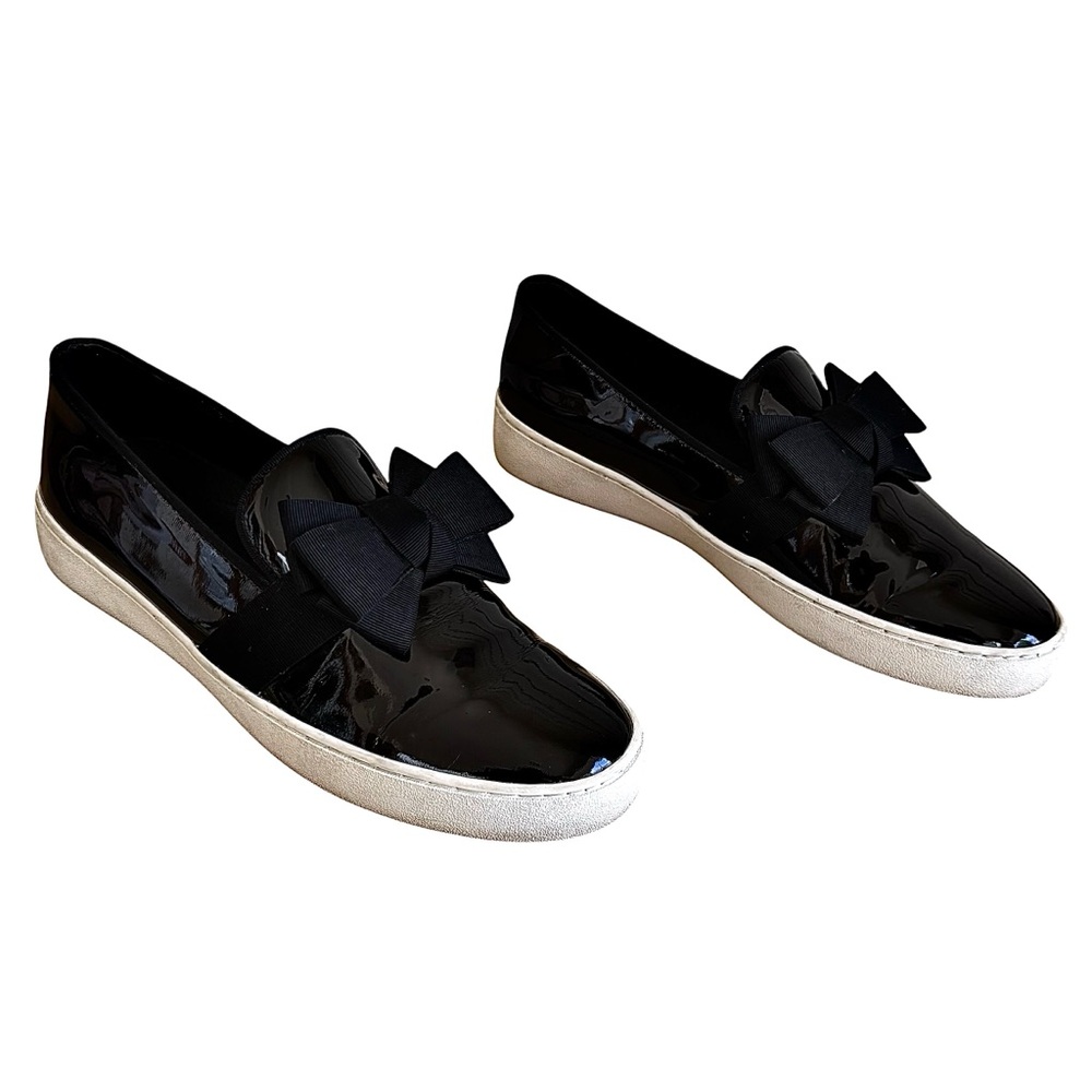 🌹MICHAEL KORS COLLECTION Black Patent Leather Slip-Ons w/ Bow🌹 - Picture 5 of 14